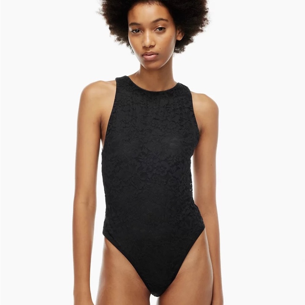 Aritzia Babaton Reel Bodysuit Black Lace